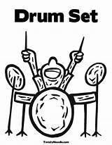 Coloring Drum Roll Popular Set sketch template