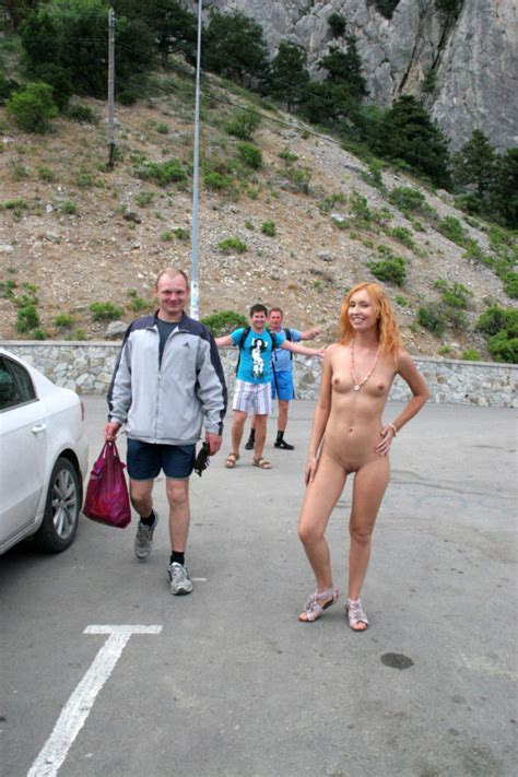 amazing redhead demonstrates naked body to strangers russian sexy girls