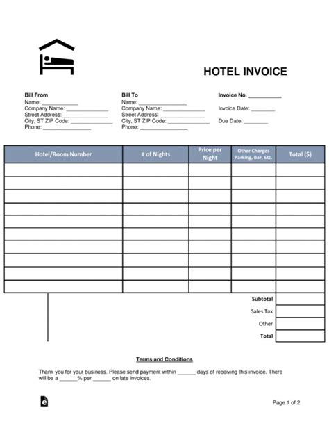 explore   hotel accommodation receipt template invoice