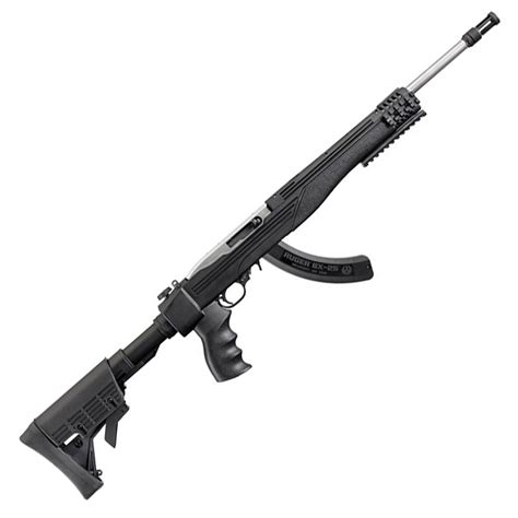 ruger  tactical stainlessblack semi automatic rifle  long rifle black sportsmans