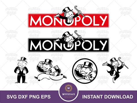 monopoly game logo svg monopoly man vectorency