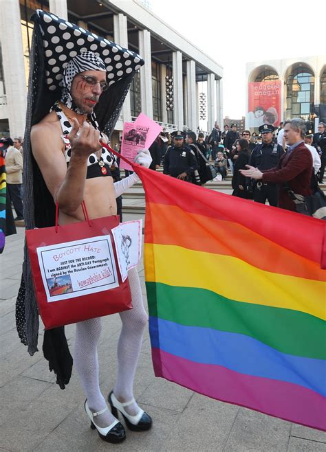 Gay Rights Protest Greets Opening Night At The Met The New York Times