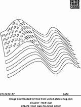 Flag Coloring American Waving Usa Pages Getdrawings Getcolorings sketch template