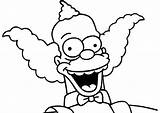 Krusty Homer Raskrasil Gangsta Gangster Wecoloringpage Fumando sketch template