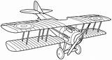 Airplane Biplane Ww1 Printablecolouringpages sketch template