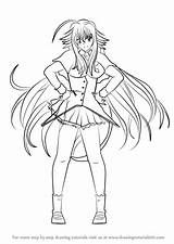 Dxd Rias Gremory Drawingtutorials101 Highschool sketch template