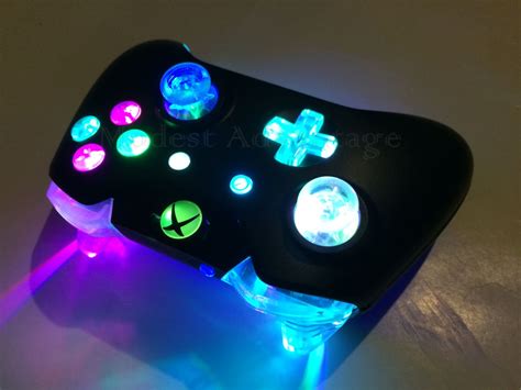 xbox  controller full color changing led mod etsy