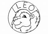 Coloring Zodiac Leo Pages Sign Signs Kids sketch template