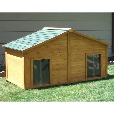 simply cedar duplex dog house  optional porch  deck dog house plans dog house diy