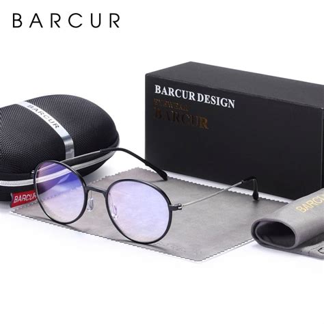 Barcur New Computer Glasses Round Anti Blue Light Uv