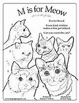 Meow Coloring Kids Print Color Pic Click sketch template