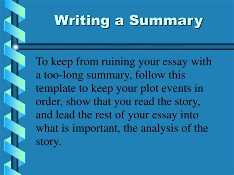 writing   paragraph summary    powerpoint