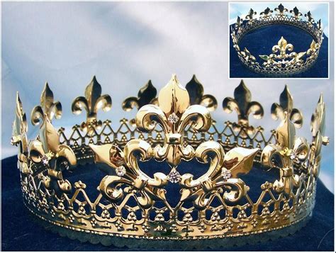 majestic queen king full gold crown crowndesigners