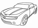 Camaro Coloring Pages Chevy Drawing Chevrolet Outline Camaros Car Easy Print Printable Clipart Drawings Sketch Bow Tie David Cool Getcolorings sketch template