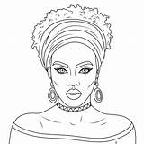 Coloring Pages African Printable Queen Drawing Adult Drawings Colouring Paintings sketch template