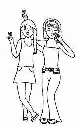 Friends Coloring Pages Draw Drawing Holding Hands Two Color People Print Getdrawings Place Utilising Button Sheet Grab Feel Could Please sketch template