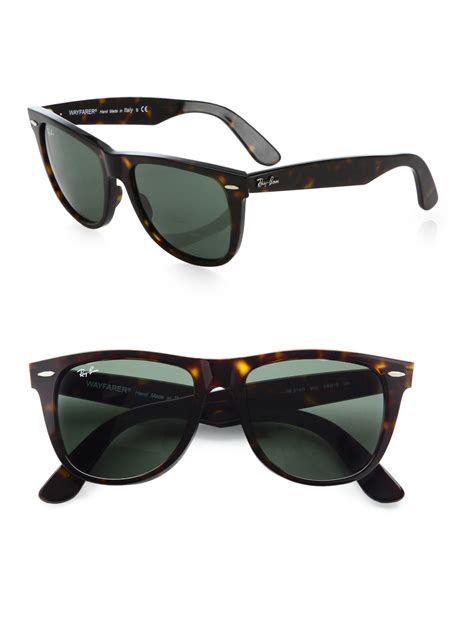 ray ban classic wayfarer sunglasses in dark tortoise black lyst