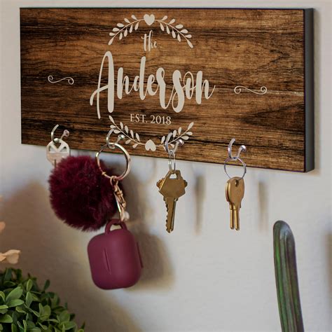 wedding gifts  couple personalized key holder  wall   design