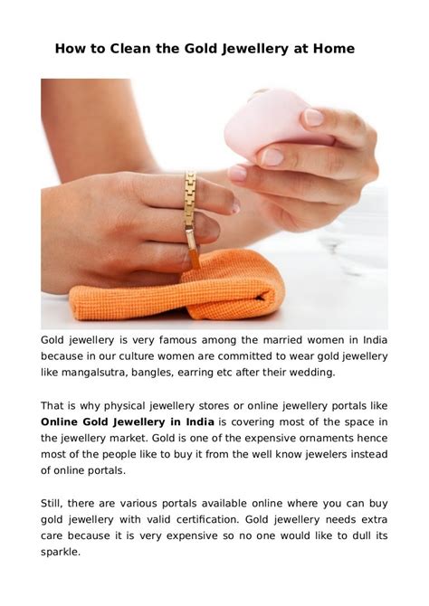 clean  gold jewellery  home