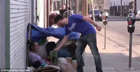 abercrombie and fitch s brand readjustment filmmaker hands out their clothes to la homeless in