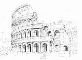 Sketches Rome Italy Sketch Drawing Colosseo Architecture Pencil Portrait Architectural Sketching Illustration Italian Building Urban Work sketch template