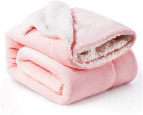 bedsure sherpa fleece blanket throw size pink plush throw blanket fuzzy soft blanket microfiber