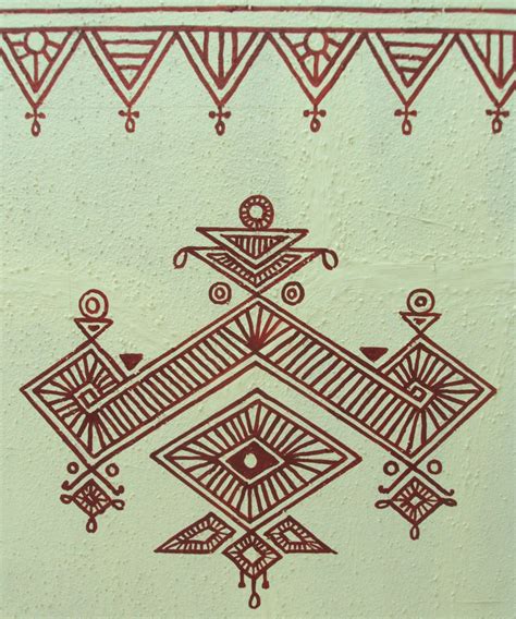 bheenth chitra  unique indian tribal wall art style step  step