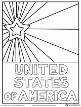 Starburst Coloring Usa Worksheet sketch template