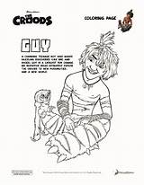 Croods Chico Hellokids Colouring Printable sketch template