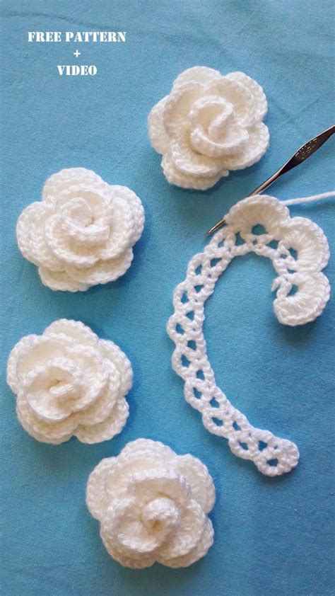 crochet rose flower patterns  beginners crochet rose pattern