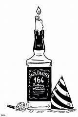Jack Daniels Bottle Drawing Birthday Happy Tattoo Whiskey Getdrawings Eu Liquor Choose Board sketch template