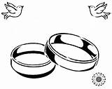Ring Wedding Rings Coloring Drawing Pages Drawings Engagement Diamond Anniversary Line Happy Clipart Marriage Easy Draw Printable Cartoon Sketch 50th sketch template