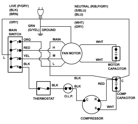 panasonic split type aircon wiring diagram