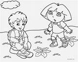 Diego Pages Coloring Dora Kids sketch template