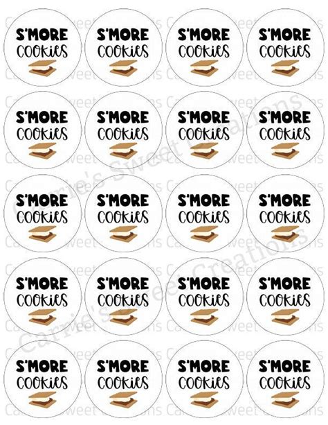 excited  share  item   etsy shop smore cookies printable