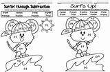 Coloring Addition Subtraction Pages Kindergarten Math Color Sheets Worksheets Printable Freebie Mixed Grade Adding Number Worksheet Library Fun Equation Educational sketch template