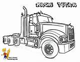 Coloring Pages Mack Truck Clipart Big Semi Trucks Rig Boys Printable Yescoloring Trucking Camiones Wheeler Colouring Kids Titan Dump Hard sketch template