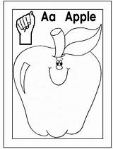 Language Sign Alphabet Coloring Pages Letter Apple Asl Sheets Ice Colors Preschool Kids Templates Letters Chart Printables American Book Gebärdensprache sketch template