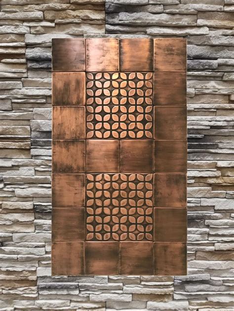 large kitchen backsplash set of 22 handmade copper tiles total size 15