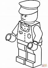 Coloring Lego Pages Policeman Printable Drawing sketch template