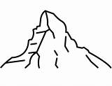 Matterhorn Montagna Szwajcaria Cervino 260nw Drukuj sketch template