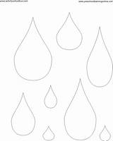Raindrop Printable Template Raindrops Rain Coloring Templates Outline Drops Baby Shower Big Pattern Drop Clipart Stencil Kids Gif Pages Cut sketch template