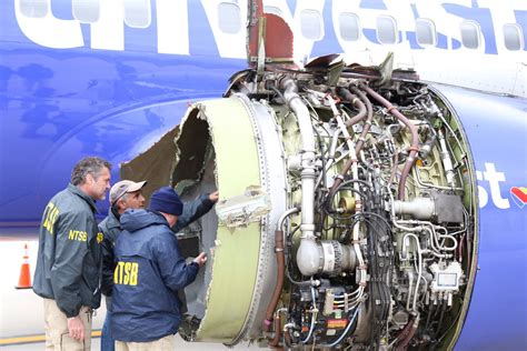 inspectors probe deadly southwest jet engine explosion