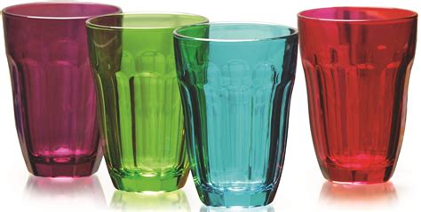 circleware heavy base colored juice drinking glasses set of 4 kitchen