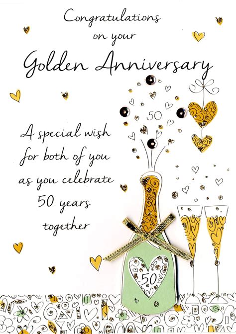 golden anniversary greeting card cards