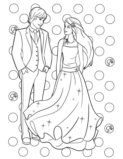 barbie  ken wedding coloring pages barry morrises coloring pages