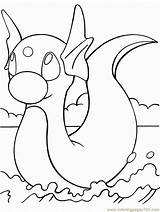 Pokemon Coloring Dragon Pages Printable Color Para Cartoons Desenhos sketch template