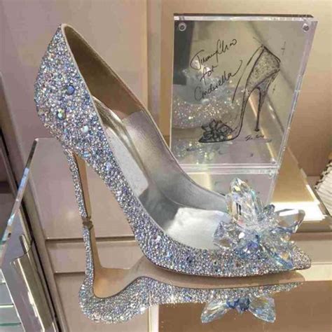 cinderella crystal pump lady s wedding shoes pointed toe high heels