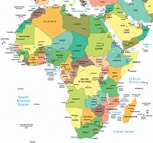 非洲國家地圖 的圖片結果. 大小：220 x 206。資料來源：www.chinatires.org