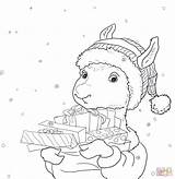Llama Coloring Pages Pajama Printable Christmas Kids Drama Color Red Pajamas Print Holiday Gifts Coloringhome Cute Book Getcolorings Frozen Choose sketch template
